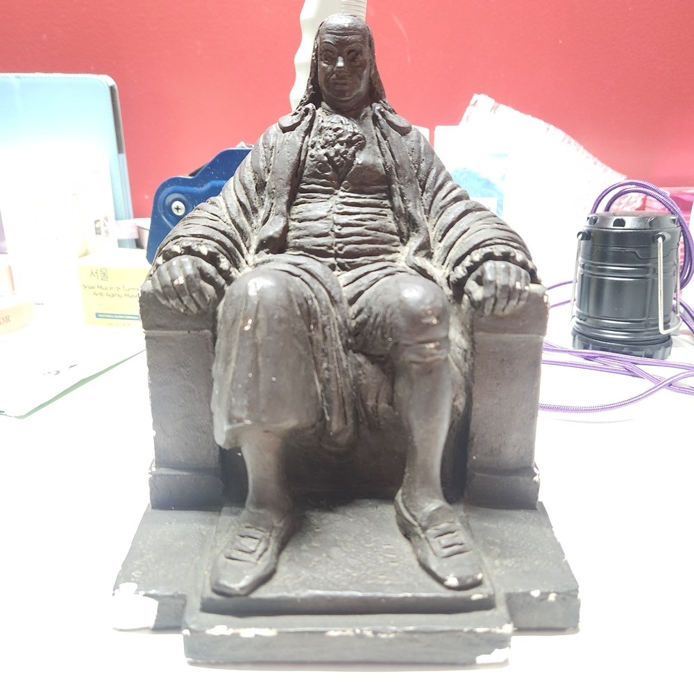 Fine Vintage Benjamin Franklin Austin Productions 1965 Bookend